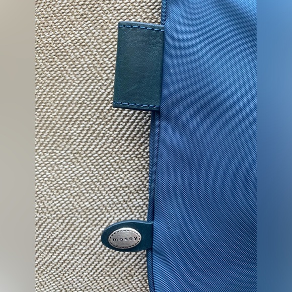 Crossbody Blue Mosey Bag. Silver Color Hardware. Eco friendly. EUC. - Picture 8 of 14